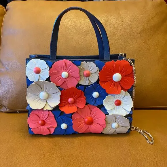 KATE SPADE Madison Daisy Lane Sam Leather Floral Convertible Crossbody Satchel - Picture 13 of 13